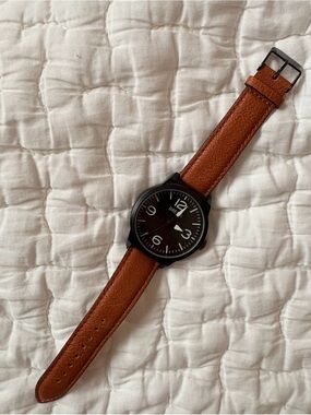 Breda Leather Strap Watch